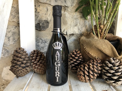 Bottiglia prosecco con scritta Swarowski Bottiglia prosecco con scritta Swarowski